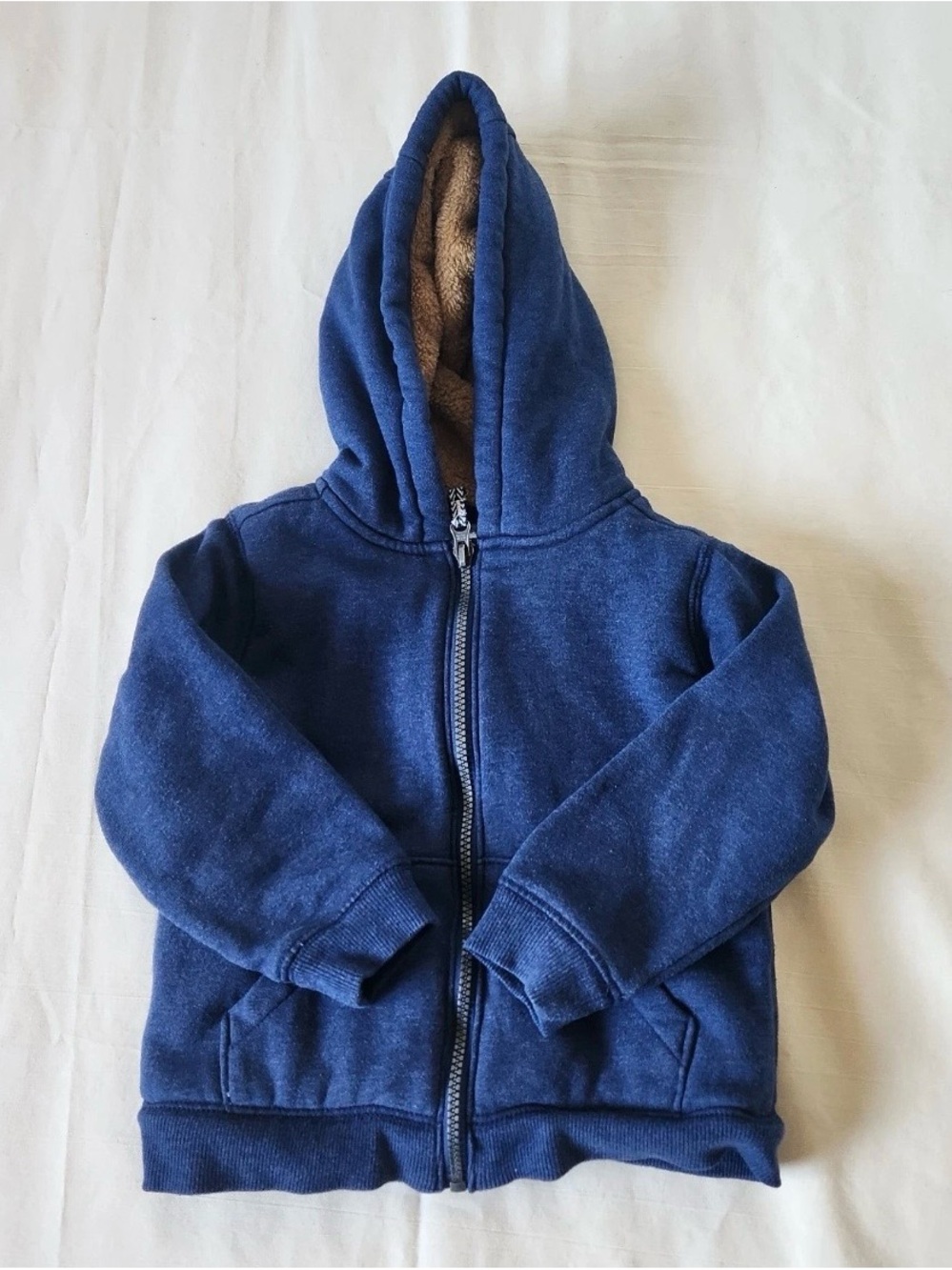 Carter's Toddler Boys Blue Full-Zip Sherpa
Lined Hoodie Jacket Size 4T